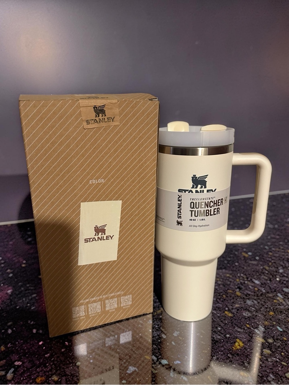 Big Grip Stanley Travel Quencher 40 oz. New with tags. Frost Pearlescent
